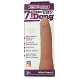 7 Inch Thin UR3 Vac-U-Lock Dildo in Brown