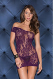 Heated Glances Purple Mini Dress in OS