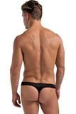 Black Silk Mini Pouch Thong in L