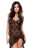 Asymmetrical Lace Dress & G-String in OS