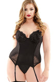 Metallic Embroidered Bustier & G-String in 3X/4X