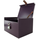 Moi Box Deluxe Lacquered Lock Box & Case in Eggplant