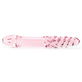 Blown Double Ended with Twist Glass Dildo in Pink