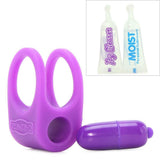 Silicone Duo Cock Ring in Purple