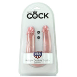 King Cock Medium Double Trouble Dildo in Flesh
