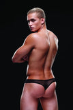 Black Mesh Thong in M/L