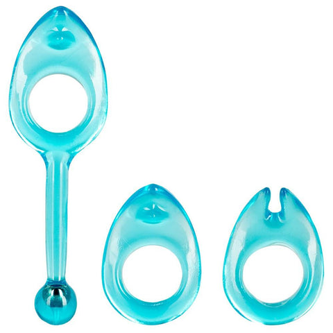Shane's World Class Rings Cock Ring Set in Blue