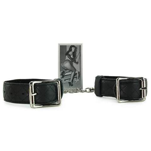 Bettie Page Wild 'n' Willing Wrist Cuffs in Black