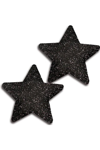 Black Glitter Star Pasties in OS