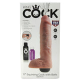 King Cock 11" Squirting Cock with Balls in Flesh