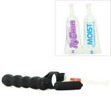 Posable Partner Double Penetrator Cock Ring in Black