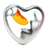 Edible Massage Oil Heart Candle 4.7oz/133g in Peach