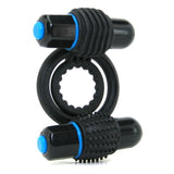 Optimale Vibrating Silicone Double C-Ring in Black
