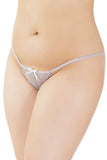 Misty Blue Adjustable Lace G-String in OSXL
