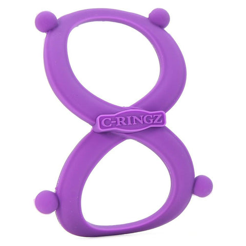 Infinity Silicone Cock Ring in Purple