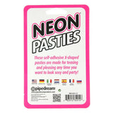 Neon Vinyl 'X' Pasties in Pink
