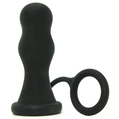 Renegade Pop & Lock Rambo Plug with Cock Ring in Black