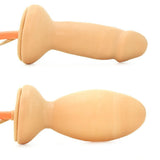 Maxx Men Inflatable Vibrating Pleaser Plug in Flesh