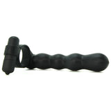 Posable Partner Double Penetrator Cock Ring in Black