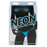 Neon Vibrating Panty & Pasties Set in Blue