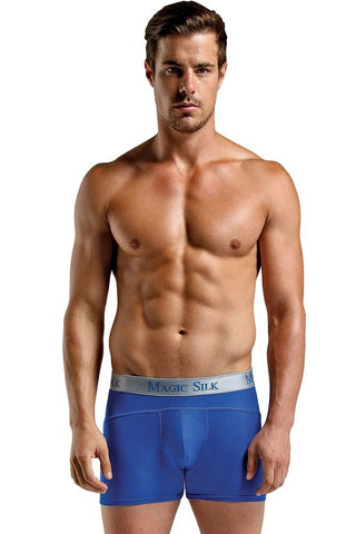Royal Blue Silk Button Pouch Boxers in S