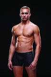 Black Wetlook Bareback Athletic Trunk in M/L