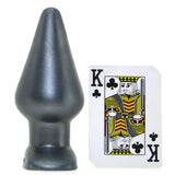 Platinum Silicone The Super Big End Butt Plug in Charcoal