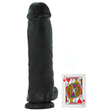 King Cock 11" Cock with Balls in Black