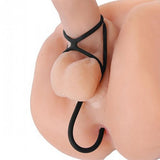 Triple Threat Silicone Tri-Cock Ring & Anal Plug