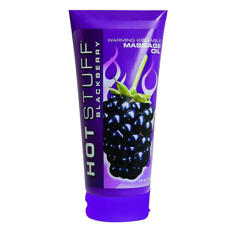 Hott Stuff Warming Massage Oil 6oz/117mL in Blackberry