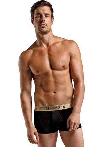 Black Silk Mini Pouch Boxers in L