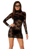 Laced Mocked Neck Lace Dress in M/L