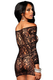 Web Net Long Sleeve Mini Dress in OS
