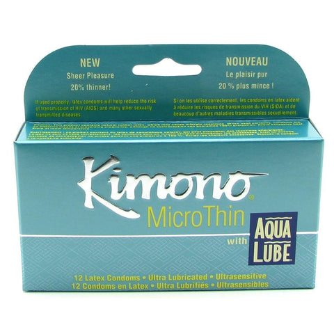 MicroThin Aqua Lube Condoms in 12 Pack