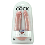 King Cock Large Double Trouble Dildo in Flesh