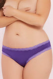 Two Toned Purple Lace and Microfiber Panty in 3X/4X