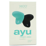 Ayu Mini Finger Vibe Set in Black and Tease Me Turquoise