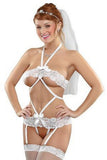 Bands of Lace Diamond Teddy in L/XL