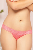 Coral Rose Lace Keyhole Thong in 3X/4X