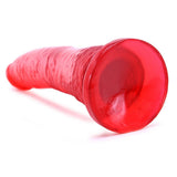 Basix Slim 7 Inch Dildo in Red