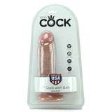 King Cock 7" Cock with Balls in Flesh