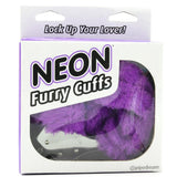 Neon Furry Cuffs in Purple