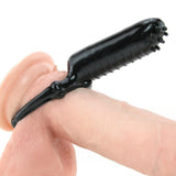 Hero Cock Ring and Clitoral Massager in Black