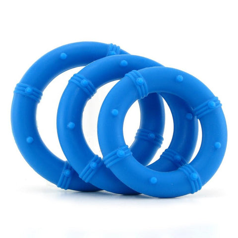 Posh Silicone Love Rings in Blue