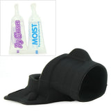 Rock Hard Silicone Ring & Ball Stretcher in Black