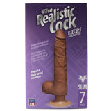 The Realistic Slim Vibrating 7 Inch UR3 Cock in Brown