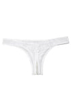 Bridal Crotchless Pearl Thong with Venise Detail in OS