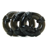 U.Ring Cock Ring 3 Pack in Black