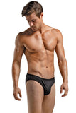 Black Rib Knit Men's Brief in M
