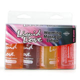 Liquid Love Warming Massage Lotion Sampler 4 Pack 1oz/29ml